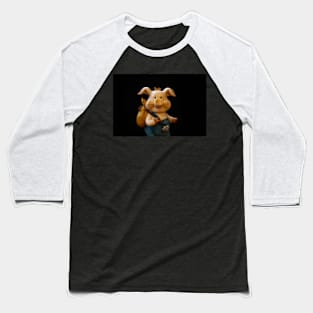 Pig, Lucky Pig Baseball T-Shirt